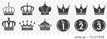 Illustration Of Crown Icons Setのイラスト素材