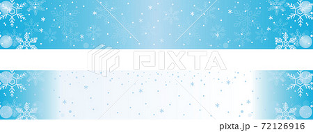 冬 雪 水色 バナー 背景 壁紙 イラスト素材セットのイラスト素材