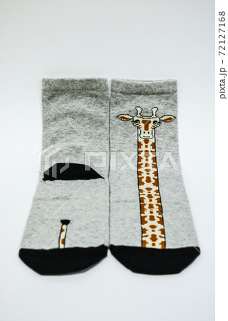 Pair of colorful socks, isolated on white background. Pair of colorful socks, isolated on white background. 72127168