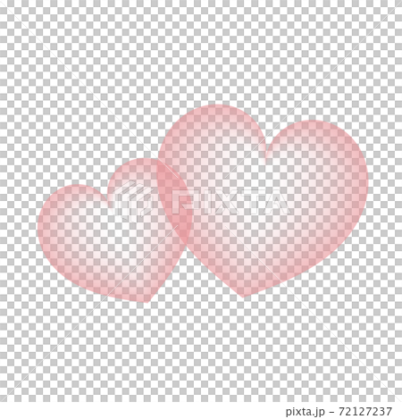 寄りそう二つのハート イメージイラストのイラスト素材