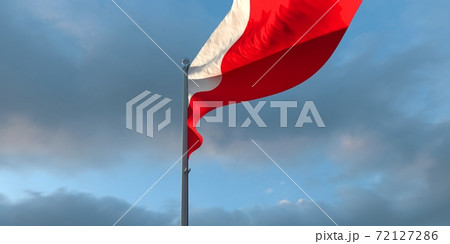 3d rendering of the national flag of the Poland 3d rendering of the national flag of the Poland 72127286