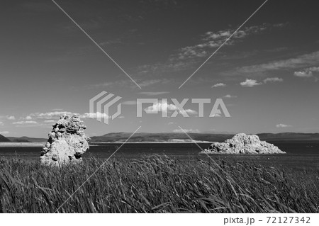 Wonderful limestone tufa towers in Mono Lake South Tufa area. Wonderful limestone tufa towers in Mono Lake South Tufa area. 72127342