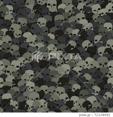 Camouflage gray desert scull silhouettes seamless pattern background Camouflage gray desert scull silhouettes seamless pattern background 72128092