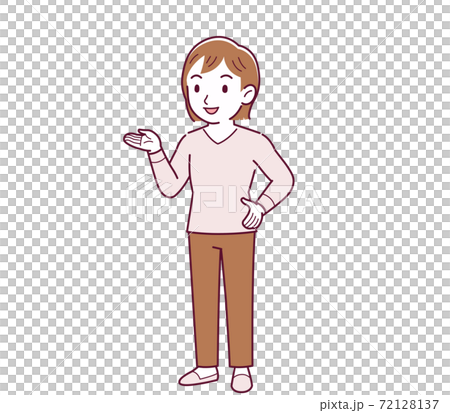 粉色長袖的年輕女子 粉色長袖的年輕女子 72128137