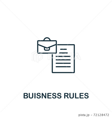 Business Rules icon from customer service collection. Simple line element Business Rules symbol for templates, web design and infographics 72128472