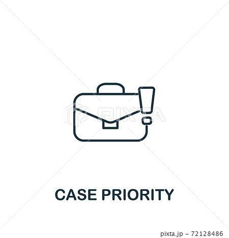 Case Priority icon from customer service collection. Simple line element Case Priority symbol for templates, web design and infographics 72128486