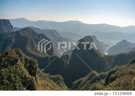 Beautiful mountain landscape in Hunan Province, China 72129068
