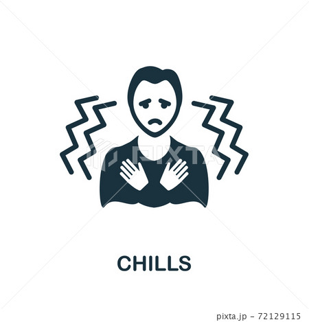 Chills icon. Simple illustration from coronavirus collection. Creative Chills icon for web design, templates, infographics and more 72129115