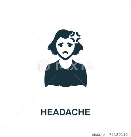 Headache icon. Simple illustration from coronavirus collection. Creative Headache icon for web design, templates, infographics and more 72129116