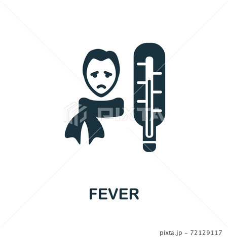 Fever icon. Simple illustration from coronavirus collection. Creative Fever icon for web design, templates, infographics and more 72129117