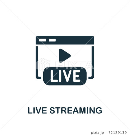 Live Streaming icon. Simple element from content marketing collection. Creative Live Streaming icon for web design, templates, infographics and more Live Streaming icon. Simple element from content marketing collection. Creative Live Streaming icon for web design, templates, infographics and more 72129139