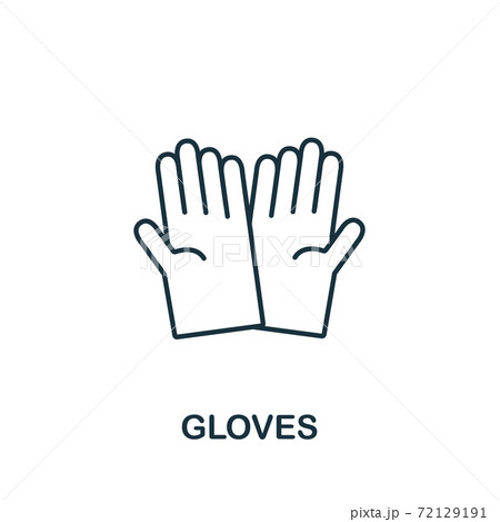 Gloves icon from cleaning collection. Simple line element Gloves symbol for templates, web design and infographics 72129191