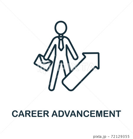 Career Advancement icon from business training collection. Simple line Career Advancement icon for templates, web design and infographics 72129355
