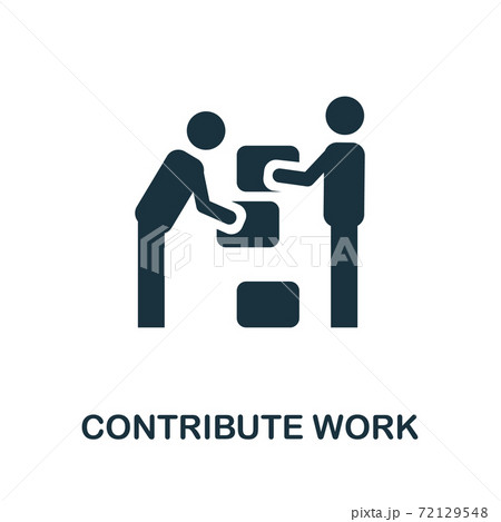 Contribute Work icon. Simple element from business management collection. Creative Contribute Work icon for web design, templates, infographics and more 72129548