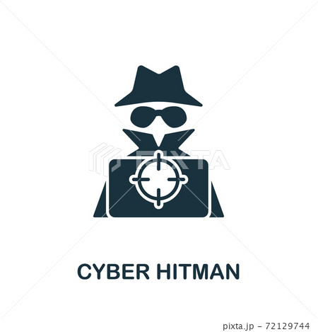 Cyber Hitman Icon From Banned Internet Stock Illustration