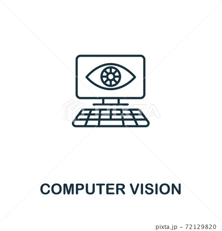 Computer Vision icon from artificial intelligence collection. Simple line Computer Vision icon for templates, web design and infographics 72129820