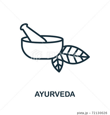Ayurveda icon from alternative medicine collection. Simple line Ayurveda icon for templates, web design and infographics 72130026