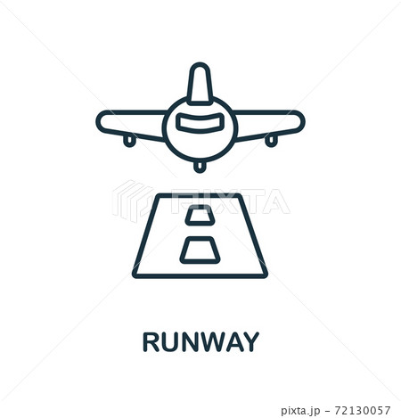 Runway icon from airport collection. Simple line Runway icon for templates, web design and infographics 72130057