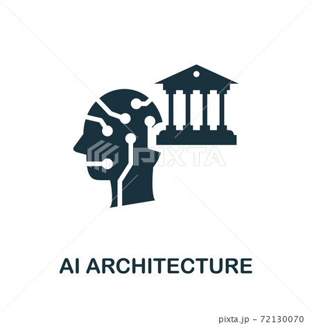 Ai Architecture icon. Creative simple design from artificial intelligence icons collection. Filled ai architecture icon for infographics and banner Ai Architecture icon. Creative simple design from artificial intelligence icons collection. Filled ai architecture icon for infographics and banner 72130070