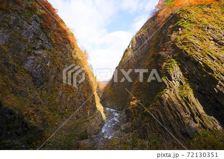 清津峡、十日町市、新潟県、日本 72130351