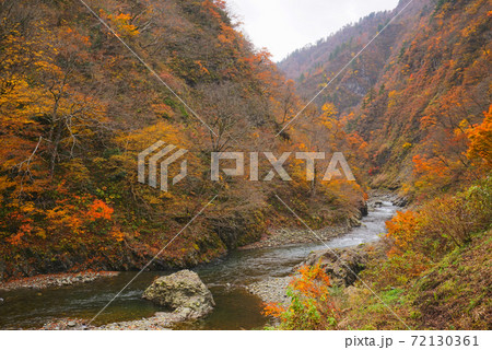 清津峡、十日町市、新潟県、日本 清津峡、十日町市、新潟県、日本 72130361