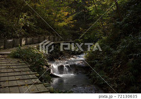 北海道 登別温泉 大湯沼川探勝歩道〜大湯沼川天然足湯 北海道 登別温泉 大湯沼川探勝歩道〜大湯沼川天然足湯 72130635