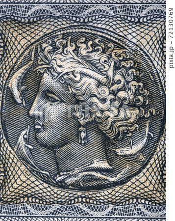 Arethusa a portrait from old Grrek money 72130769