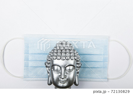 image of buddha mask white background  72130829