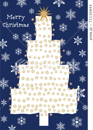 白いツリーのクリスマスカード_11 白いツリーのクリスマスカード_11 72130844