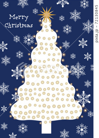 白いツリーのクリスマスカード_12 白いツリーのクリスマスカード_12 72130845