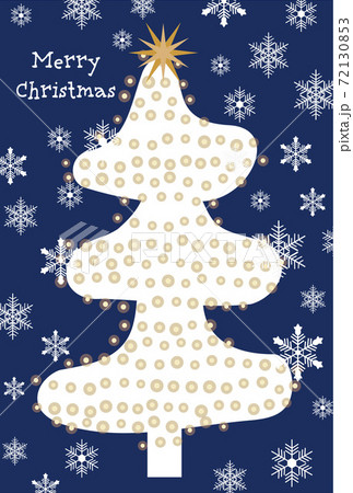 白いツリーのクリスマスカード_08 白いツリーのクリスマスカード_08 72130853
