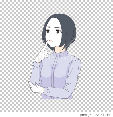 Suspecting woman 72131216