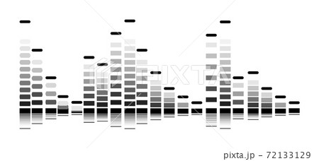 Halftone audio wave isolated on white background 72133129