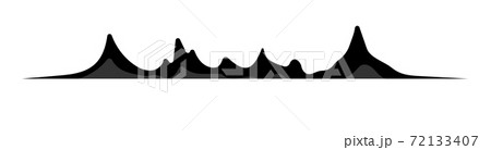 Sound wave peak isolated on white background 72133407