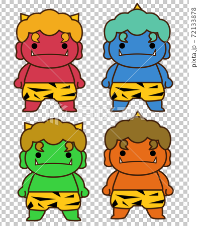 かわいい鬼のイラストセットのイラスト素材 [72133878] - PIXTA