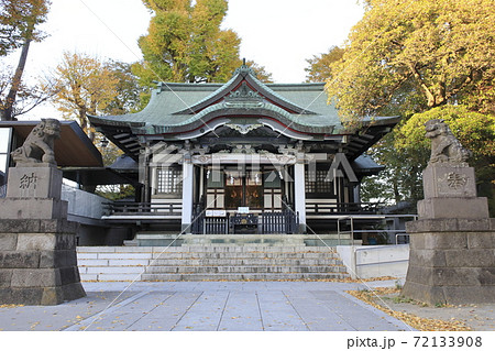 秋の亀有香取神社　本殿　東京都葛飾区亀有 72133908