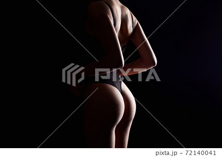 Sexy Back of Woman. Female booty silhouette Sexy Back of Woman. Female booty silhouette 72140041