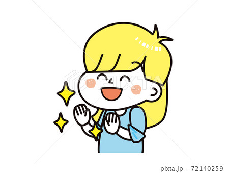 感染症対策 白人女の子 手が綺麗 感染症対策 白人女の子 手が綺麗 72140259