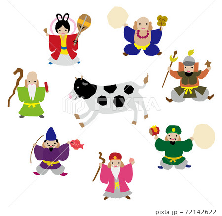丑と七福神 72142622