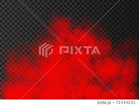 Red smoke  isolated on transparent background. 72143231