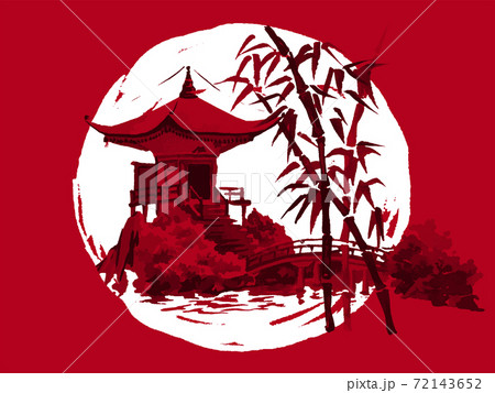 Japan Traditional japanese painting Sumi-e art - Stock Illustration  [30963408] - PIXTA