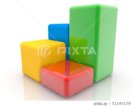 Diagram in various colors on white 72145179