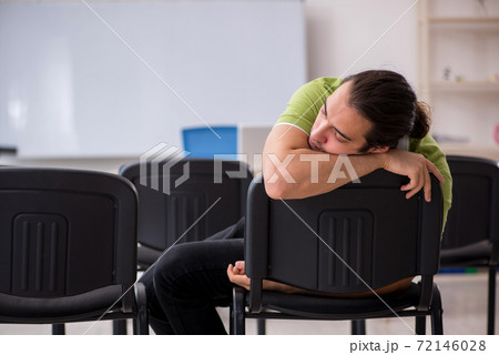 Young male student in business presentation concept 72146028