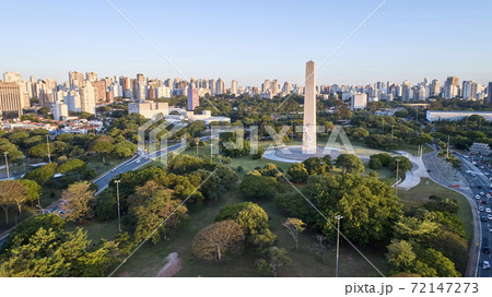 Sao Paulo city,  obelisk monument and Ibirapuera Park. 72147273