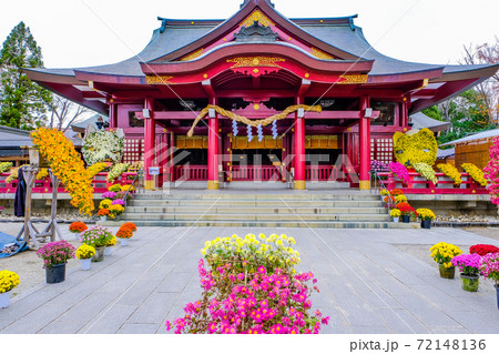 笠間稲荷神社参道と拝殿 笠間稲荷神社参道と拝殿 72148136