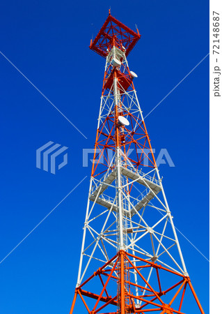 Telecommunications tower mast or antenna for mobile cellular gsm telephony. Telecommunications tower mast or antenna for mobile cellular gsm telephony. 72148687
