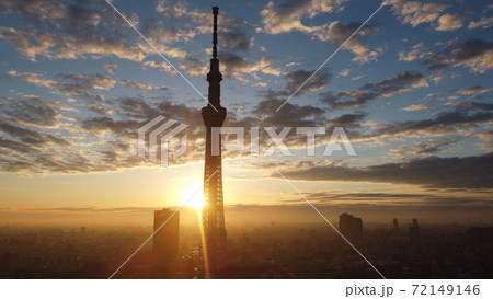 朝日とスカイツリー 朝日とスカイツリー 72149146