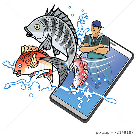 スマートフォンを利用した海鮮の直販 72149187