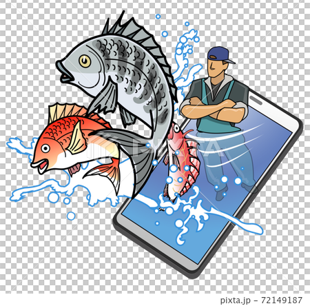 スマートフォンを利用した海鮮の直販 72149187