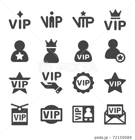 vip icon set 72150089
